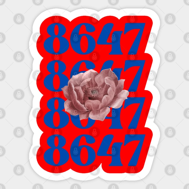 8647 Sticker by Creatifly Graphic Tees